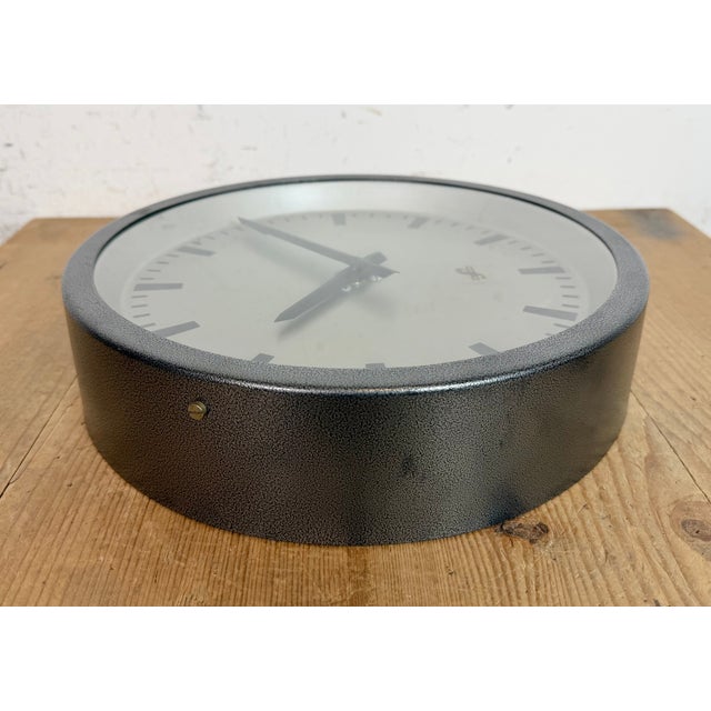 Vintage Industrial Factory Wall Clock from Elfema, 1960s For Sale - Image 14 of 17