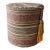 Orange & Brown Kilim Round Pouf Kilim Top Ottoman With Tassels For Sale