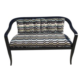 1970s Vintage Ebony Cane Bench For Sale