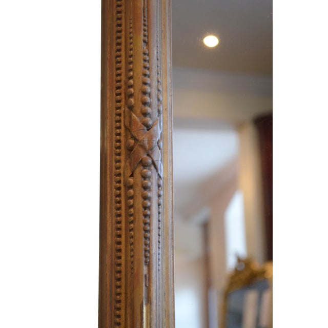 Large Antique Giltwood Overmantel Wall Mirror, 1899 For Sale - Image 9 of 18