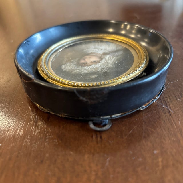 Textile 18th Century Miniature of a Gentlewoman For Sale - Image 7 of 7