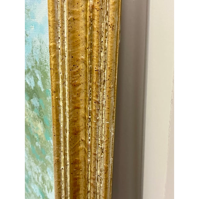 Mid 20th Century Large Impressionist Style Tree-Lined Landscape Oil Painting in Gilt Frame – 41.5” X 41.25” For Sale - Image 11 of 17