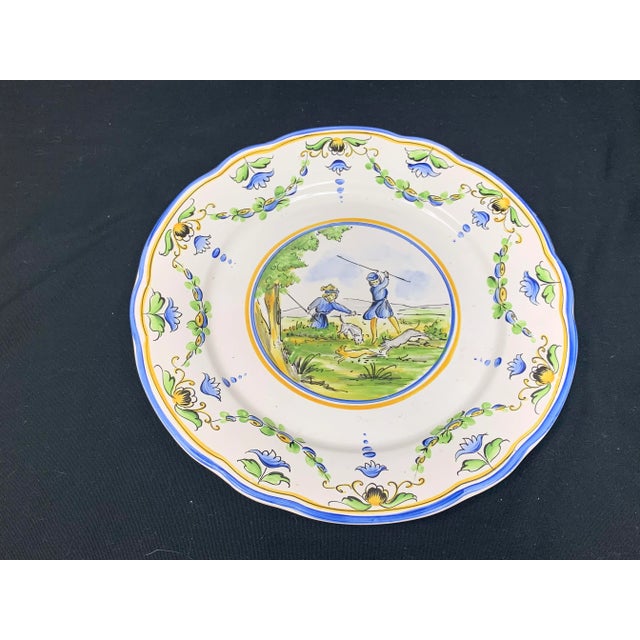 Lovely vintage decorative plate. Made in France. Hand painted design. Perfect for a plate wall or displayed in a...