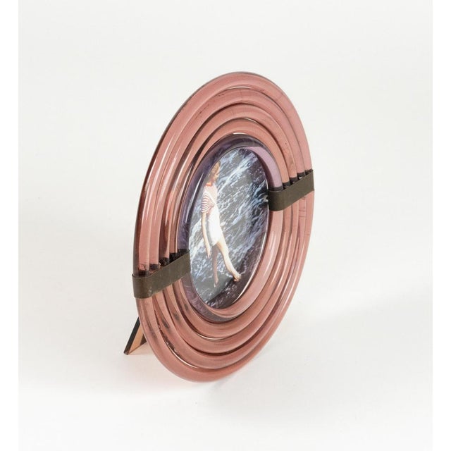 Mid-Century Modern Picture Frame in Acrylic and Brass by Ferdinando Loffredo, Italy, 1970s For Sale - Image 4 of 14