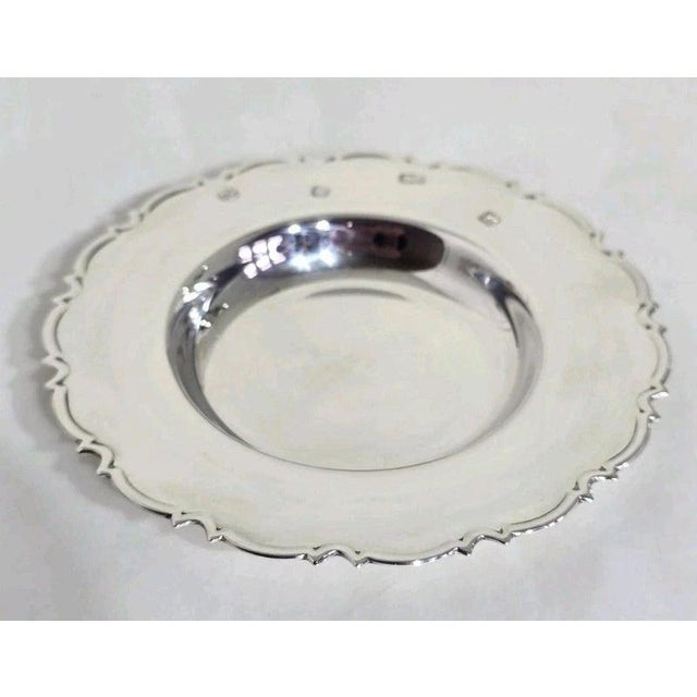 Metal Sterling Silver Circular Trinket Dish from Carrs of Sheffield, 1994 For Sale - Image 7 of 18