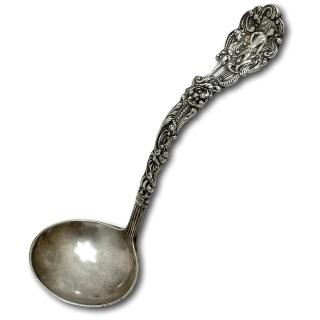Victorian Antique Gorham Silver Company Sterling Silver Gravy Ladle Rendered in the Popular "Versailles" Pattern. For Sale - Image 3 of 12
