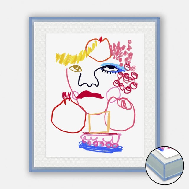DESCRIPTION: Tuttie Fruittie by Annie Naranian in Light Blue Acrylic Shadowbox, Medium Art Print SPECIFICATIONS: Type:...