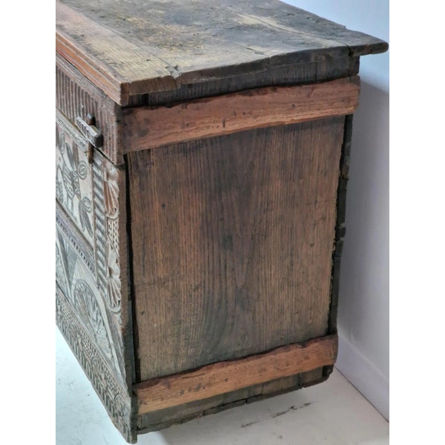 Brown Mid-19th Century Sardinian Chest in Chestnut Wood For Sale - Image 8 of 11