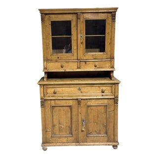 Antique Pine Kitchen Dresser From England For Sale