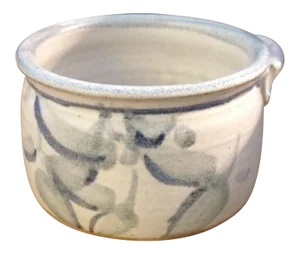 Vintage 1980s Jane Snider Ceramic Canadian Art Pottery Open Sugar Condiment Dish Bowl