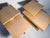 Pair of Architectural end tables by Lane Manner of Robsjohn Gibbings. wear and fading to wood veneer. some loss as shown...