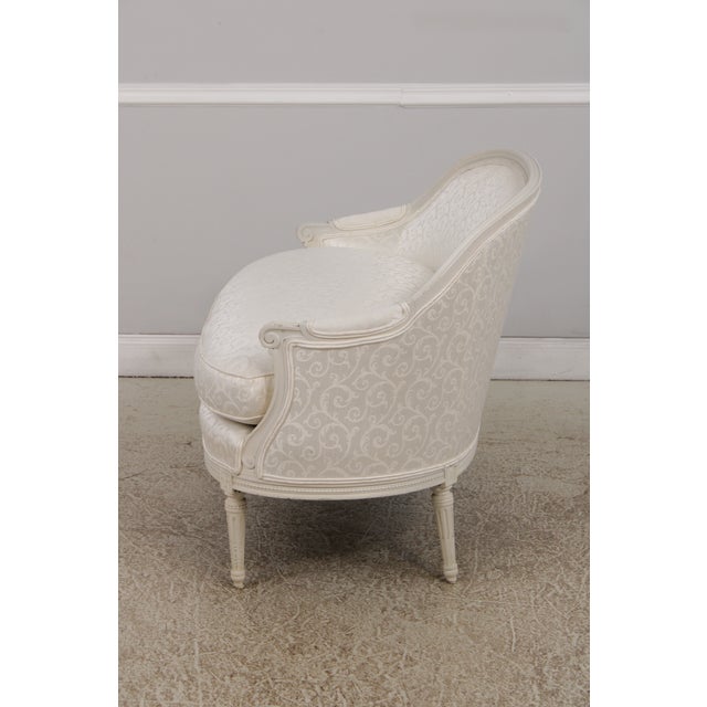 French French Louis XVI Paint Frame Settee Loveseat For Sale - Image 3 of 14