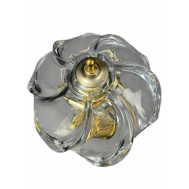 Transparent Vintage Cofrac Art Verrier Style French Crystal Table Lamp For Sale - Image 8 of 12