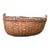 Vintage Woven Rattan Shaker Basket With Handles For Sale