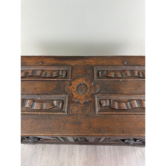 Brown Antique 19th Century Neo-Renaissance Chest For Sale - Image 8 of 13