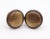 Traditional Pair of Classic 1 In. Brass Plated Steel Cabinet Drawer Knobs For Sale - Image 3 of 4