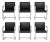 Mies Van Der Rohe Knoll Black Leather Chrome Brno Dining Chairs - Set of 6 For Sale