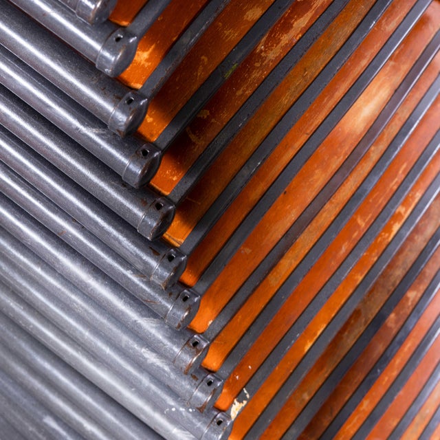 French Light Grey Tapered Leg Dining Chairs from Mullca, 1950s, Set of 6 For Sale - Image 17 of 18