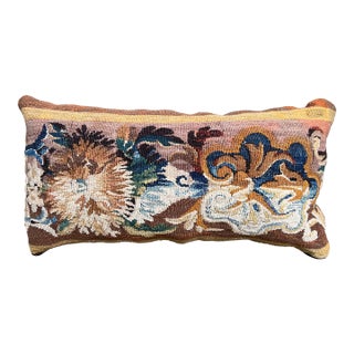 A Good Pillow With 18th Century Tapestry and Large Floral Motif For Sale