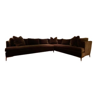 Gorgeous Theodore Alexander Mohair Sectional Living Room Sofa For Sale