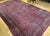 Persian Vintage Oversized Persian Sarouk Rug in Allover Floral Bouquets in Red, Navy, French Blue For Sale - Image 3 of 18