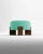 Not Yet Made - Made To Order Cassete Pouf in Teal by Alter Ego for Collector For Sale - Image 5 of 5