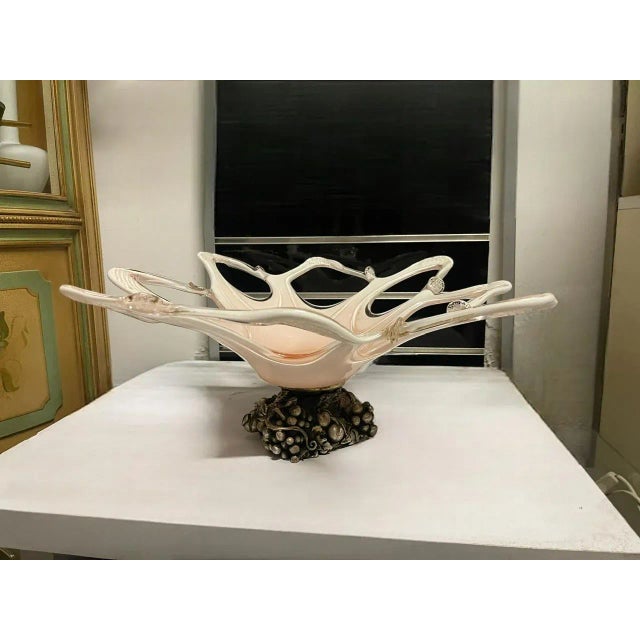 Murano Art Glass Bowl with Fruit Stand, 1970s For Sale - Image 10 of 11