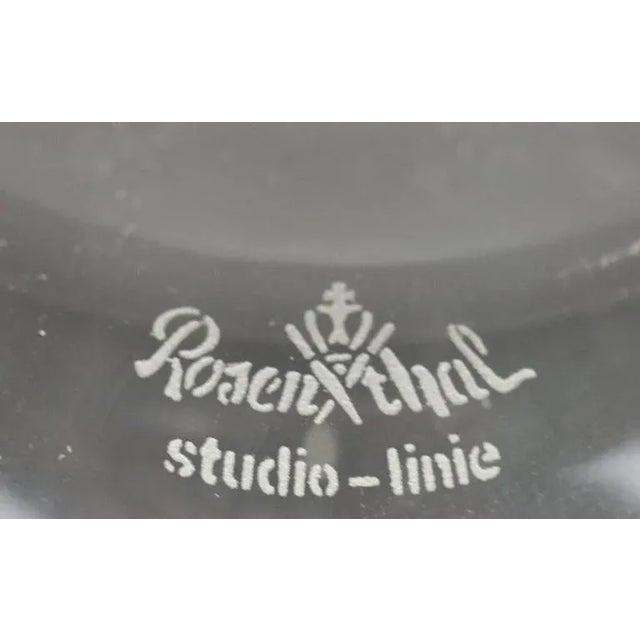 Bjorn Wiinblad Mid-Century Bjorn Wiinblad Crystal Vase 22K etched 'Commedia" Design- signed For Sale - Image 4 of 11