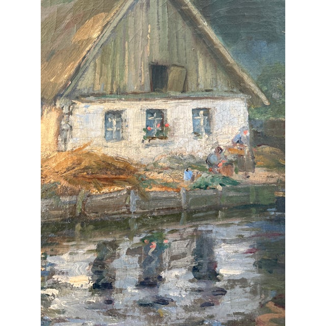 Late 19th Century "Sonntag Im Spreewald (Kahn Bei Lübbenau) " by Franz Schreyer (1858-1938) For Sale - Image 9 of 11