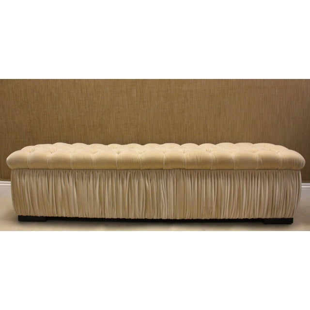 This French bench is tufted on top & sheered on the sides. One of a kind, it's fancy, elegant, classy, yet firm,...