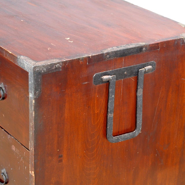 Japanese Tansu Chest of Drawers, 1890 For Sale - Image 10 of 15