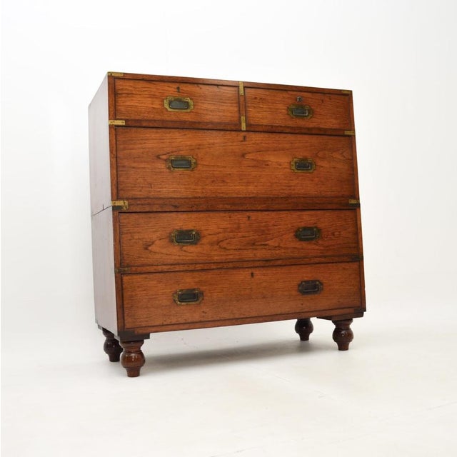 Military Campaign Chest of Drawers, 1840s For Sale - Image 3 of 13