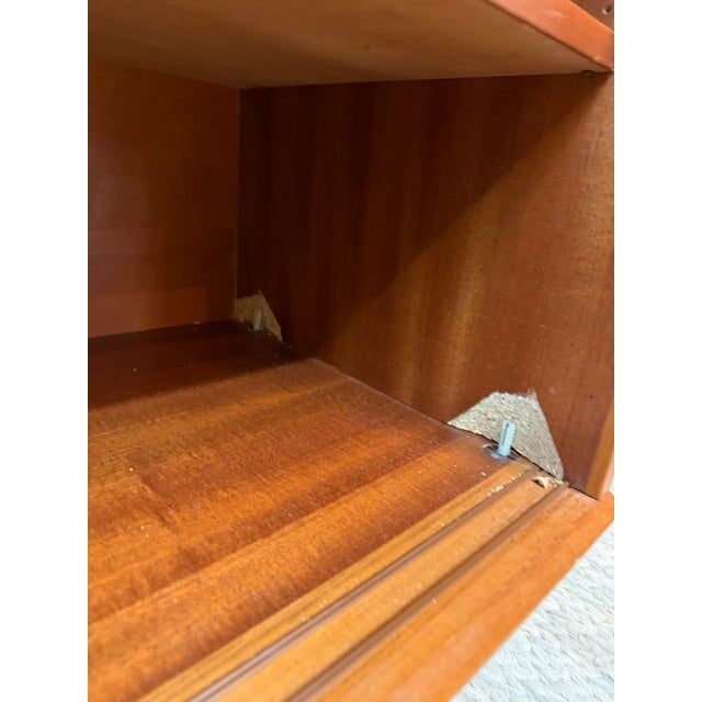 Vintage 1970s Dyrlund Danish Modern Teak Lighted Hutch & Bar Cabinet Wall Unit For Sale - Image 12 of 14