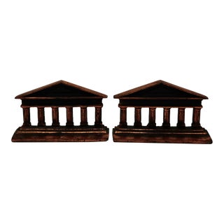 Pair of Late 20th Century Classical Style Greek Parthenon Bookends For Sale