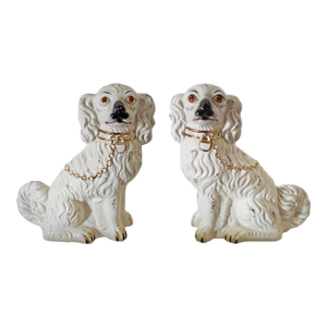 Staffordshire Mantel Spaniels - A Pair