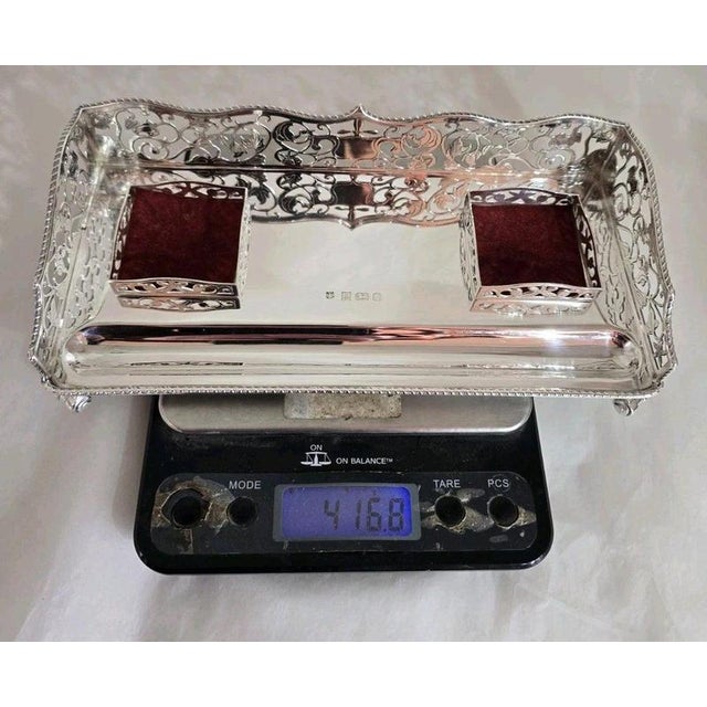 Sterling Silver Inkwell Stand from Barker Ellis, 1992 For Sale - Image 12 of 14