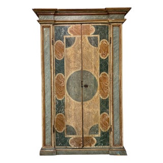 Italian Painted Armoire, Tuscany 18th Century For Sale