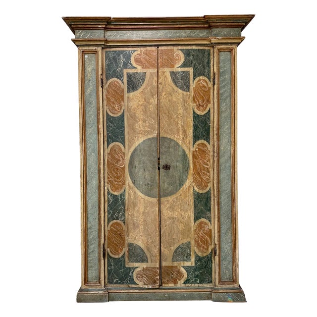 Italian Painted Armoire, Tuscany 18th Century For Sale