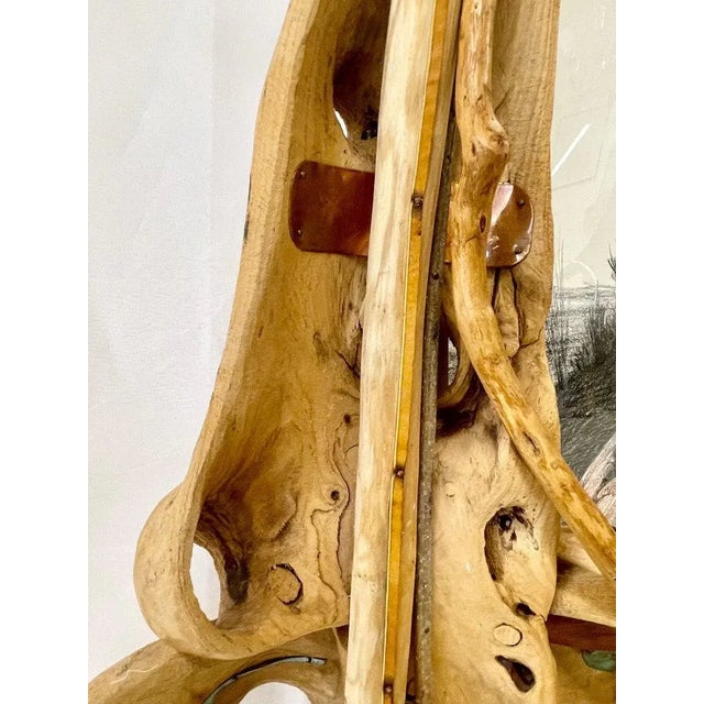 Eccentric Art Nouveau Rustic Frame With a Signed Paul Gorka Print For Sale - Image 10 of 13