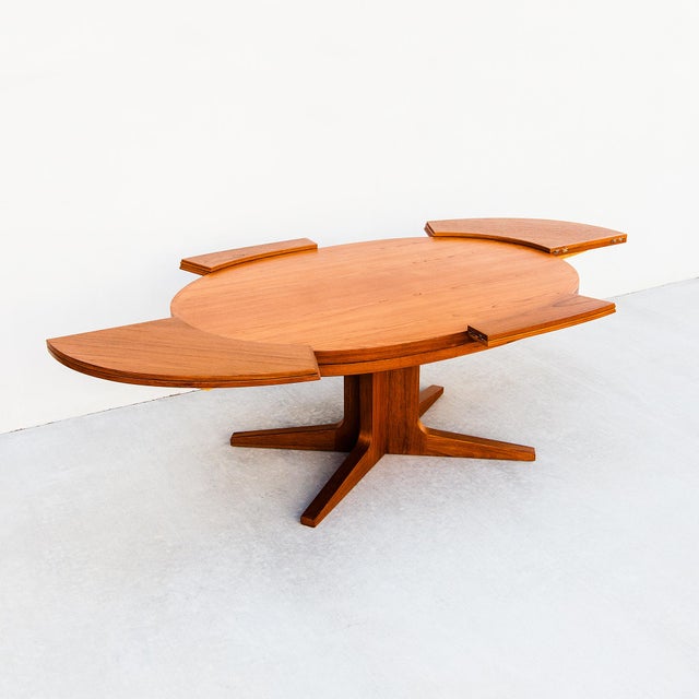 1960s 1960s Iconic Dyrlund Lotus Flip-Flap Oval Dining Table in Teak, Danish Mid Century Modern For Sale - Image 5 of 18
