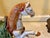 White Chinese Large Tany Sancai Style Crackle Glazed War Horse Statue, 17" For Sale - Image 8 of 11