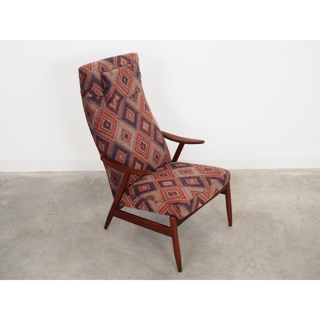 Brown Danish Teak Armchair, 1970s For Sale - Image 8 of 15