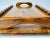 1970s Vintage Handcrafted Wood Bar Tray With Pyrography Sailing Ship For Sale - Image 5 of 8