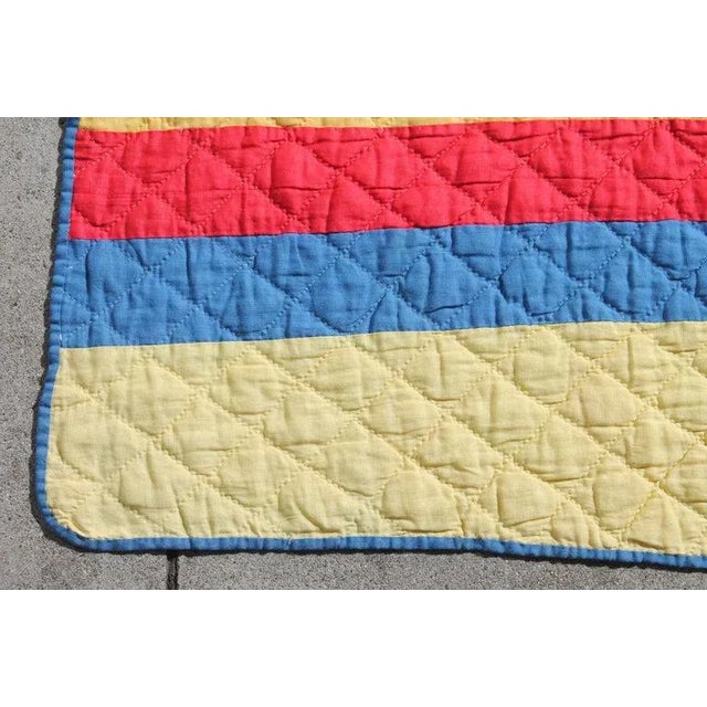 Rustic Antique Split Bars Quilt From Pennsylvania For Sale - Image 3 of 9
