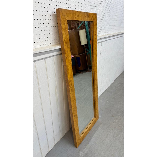 This listing is for a Mid-Century Modern Burled Wood Wall Mirror. Featuring a straight line rectangular design, burled...