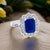 Natural Sapphire Diamond Ring Size 6.5 14k W Gold 3.51 TCW Certified For Sale - Image 11 of 12
