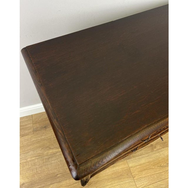 Vintage French Louis Style Oak Chest of 3 Drawers For Sale - Image 13 of 16