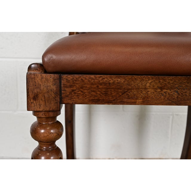 Brown Ralph Lauren for Henredon English Regency Walnut and Cane Dining Chairs, Set of Four For Sale - Image 8 of 14