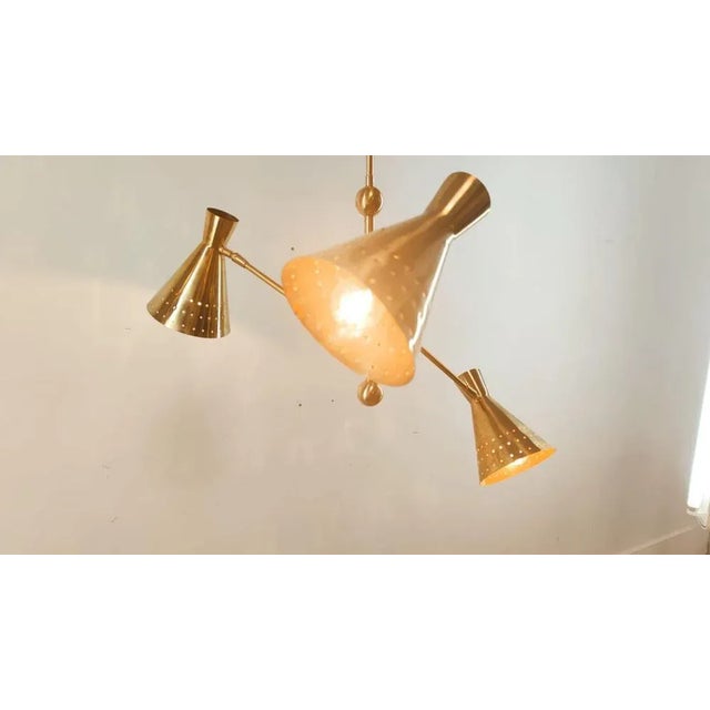 Adjustable Sputnik Lamp with Perforated Cones For Sale - Image 18 of 18