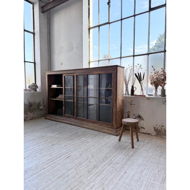 Workshop Cabinet with Glass Doors, 1950s For Sale - Image 6 of 18